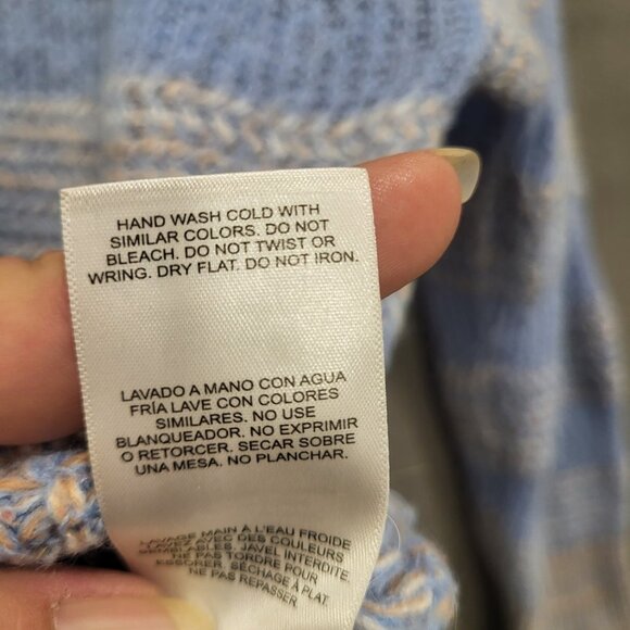 Habitual Wool Alpaca Blend Sweater‎ Womens Size Large Striped Soft Cozy Warm - Picture 5 of 8